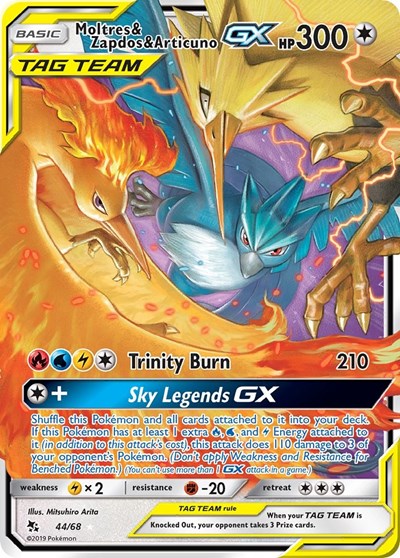 Moltres & Zapdos & Articuno GX - (44/68) - Hidden Fates - (Ultra Rare)