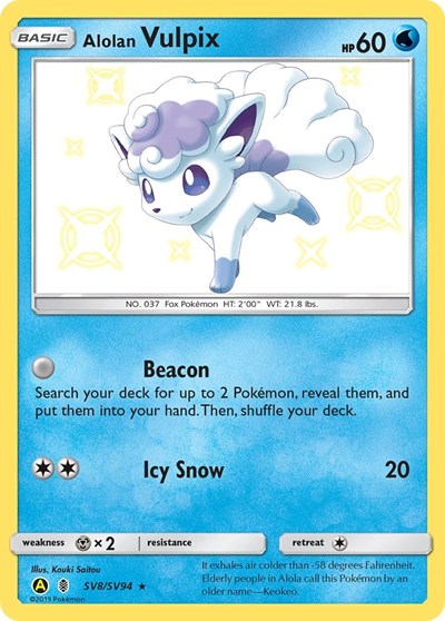 Alolan Vulpix - (SV8/SV94) - Hidden Fates: Shiny Vault - (Shiny Holo Rare)