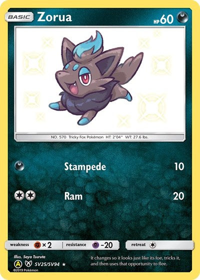 Zorua - (SV25/SV94) - Hidden Fates: Shiny Vault - (Shiny Holo Rare)