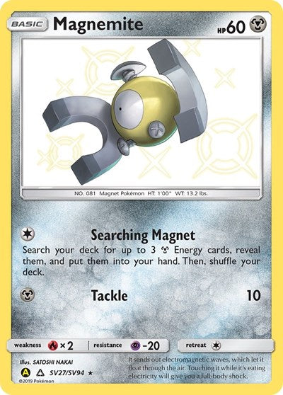 Magnemite - (SV27/SV94) - Hidden Fates: Shiny Vault - (Shiny Holo Rare)