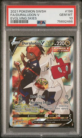 PSA 10 - Evolving Skies - Duraludon V #198
