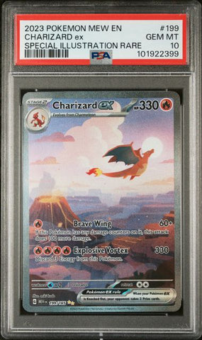 PSA 10 - Pokemon 151 - Charizard ex #199