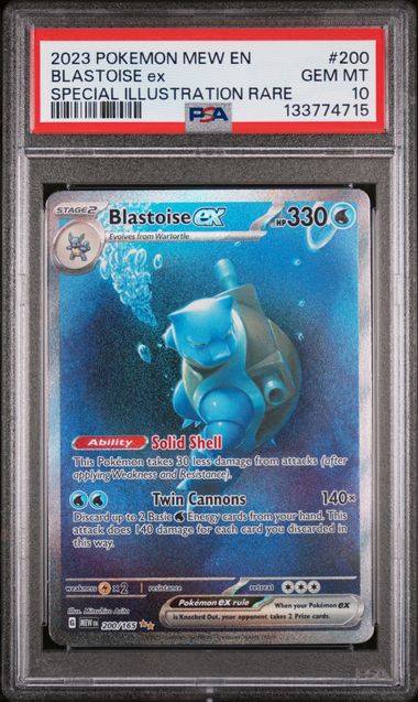 PSA 10 - Pokemon 151 - Blastoise ex