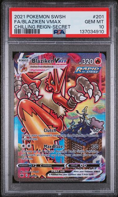 PSA 10 - Chilling Reign - Blaziken VMAX