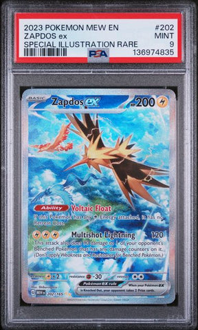 PSA 9 - Pokemon 151 - Zapdos Ex #202