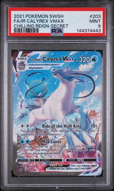 PSA 9 - Chilling Reign - Ice Rider Calyrex VMAX