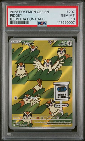 PSA 10 - Obsidian Flames - Pidgey #207