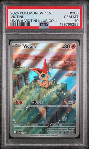 PSA 10 - Unova Illustration Box  - Victini #208