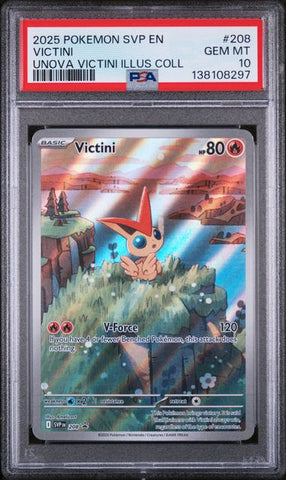 PSA 10 - Unova Illustration Box  - Victini #208