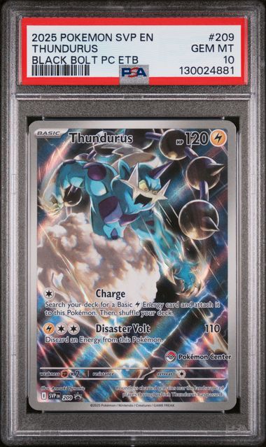 PSA 10 - Black Star Promo - Thundurus Pokemon Center