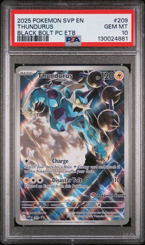 PSA 10 - Black Star Promo - Thundurus Pokemon Center #209