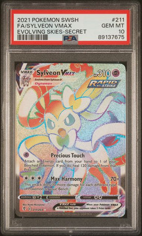 PSA 10 - Evolving Skies - Sylveon Vmax #211