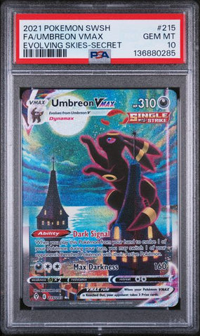 PSA 10 - Evolving Skies - Umbreon Vmax #215
