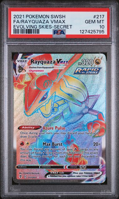 PSA 10 - Evolving Skies - Rayquaza Vmax