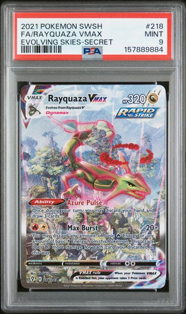 PSA 9 - Evolving Skies - Rayquaza VMAX