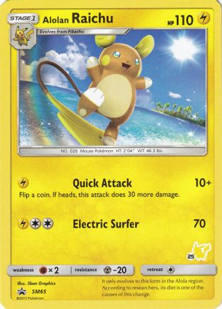 Alolan Raichu (SM65) (Pikachu Stamp