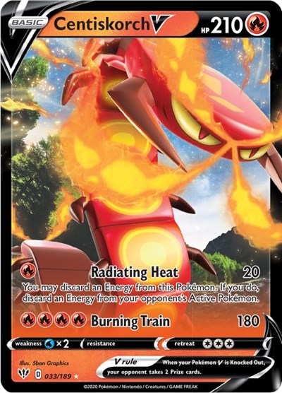 Centiskorch V - (033/189) - SWSH03: Darkness Ablaze - (Ultra Rare)