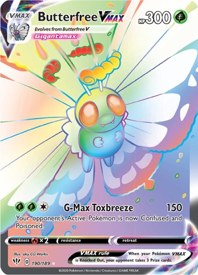 Butterfree VMAX (Secret) - (190/189) - SWSH03: Darkness Ablaze - (Secret Rare)