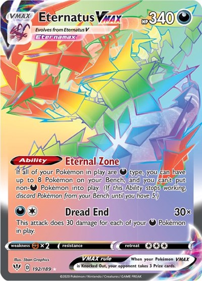 Eternatus VMAX (Secret) - (192/189) - SWSH03: Darkness Ablaze - (Secret Rare)