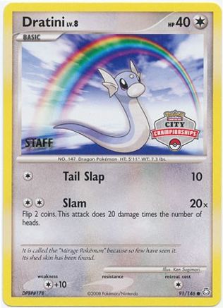 Dratini (91/146) (City Championship Promo Staff) [Diamond & Pearl: Legends Awakened]