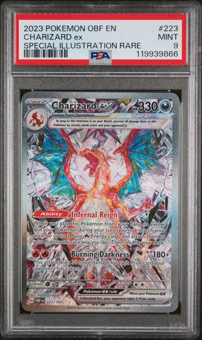 PSA 9 - Obsdian Flames - Charizard Ex #223