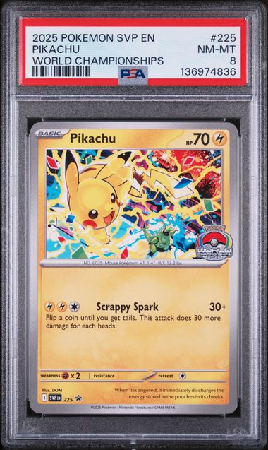 PSA 8 - 2025 World Championship  - Pikachu