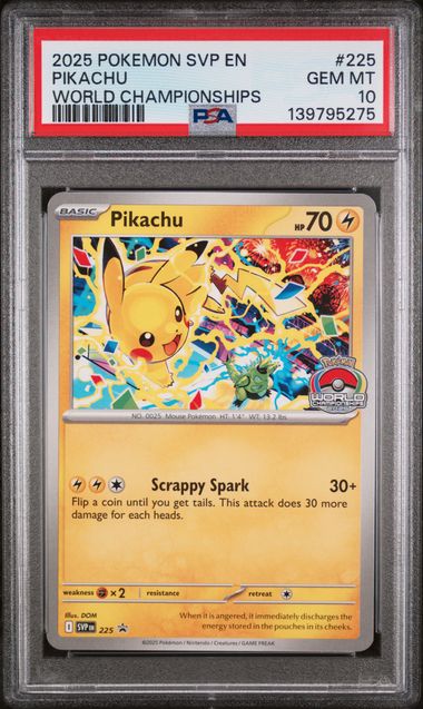 PSA 10 - 2025 World Champions  - Pikachu