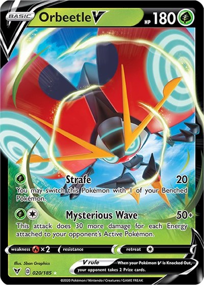 Orbeetle V - (020/185) - SWSH04: Vivid Voltage - (Ultra Rare)