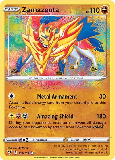 Zamazenta - (102/185) - SWSH04: Vivid Voltage - (Amazing Rare)
