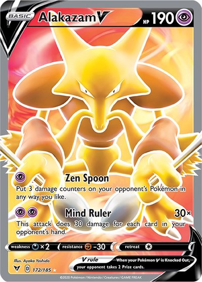 Alakazam V - (172/185) - SWSH04: Vivid Voltage - (Ultra Rare)