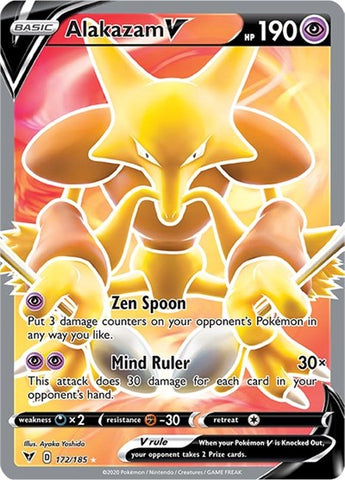 Alakazam V - (172/185) - SWSH04: Vivid Voltage - (Ultra Rare)