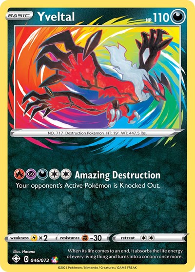 Yveltal - (046/072) - Shining Fates - (Amazing Rare)