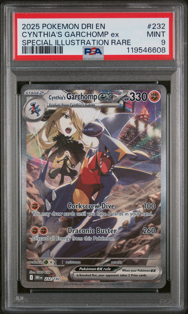 PSA 9 - Destined Rivals  - Cynthia's Garchomp EX