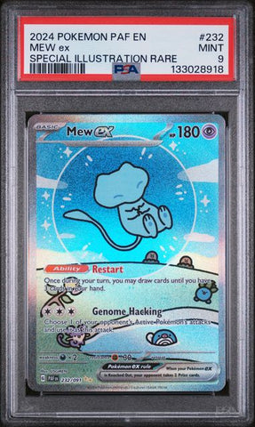 PSA 9 - Paldean Fates - Mew ex #232