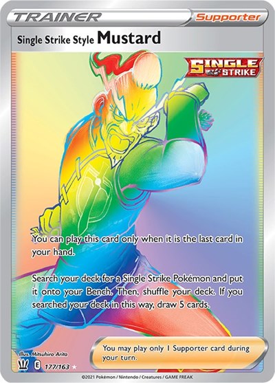 Single Strike Style Mustard (Secret) - (177/163) - SWSH05: Battle Styles - (Secret Rare)