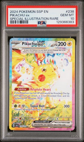 PSA 10 - Surging Sparks - Pikachu EX #238