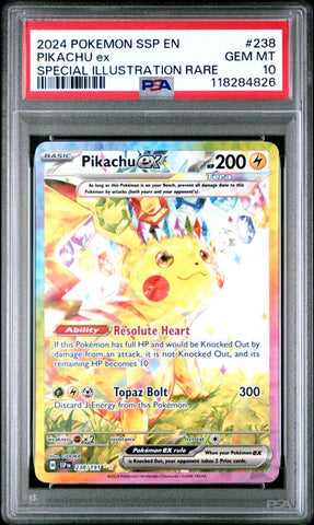 PSA 10 - Surging Sparks - Pikachu EX #238