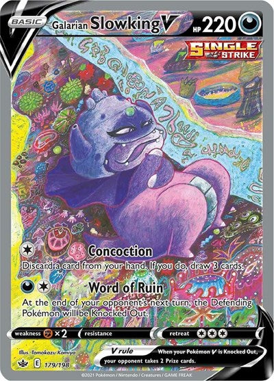 Galarian Slowking V (Alternate) - (179/198) - SWSH06: Chilling Reign - (Ultra Rare)