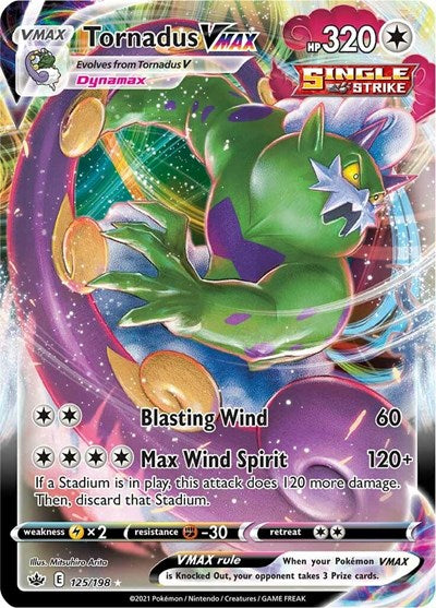 Tornadus VMAX - (125/198) - SWSH06: Chilling Reign - (Ultra Rare)