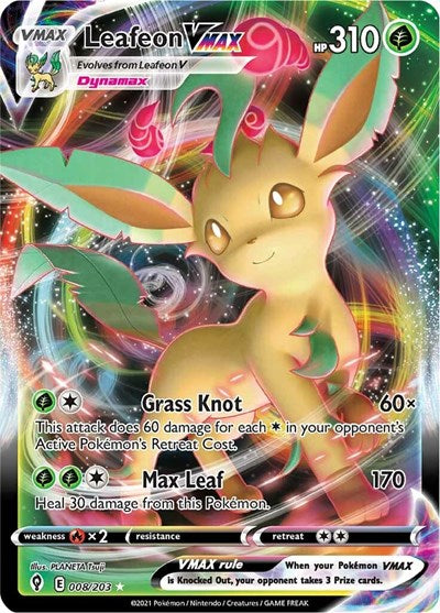 Leafeon VMAX - (008/203) - SWSH07: Evolving Skies - (Ultra Rare)