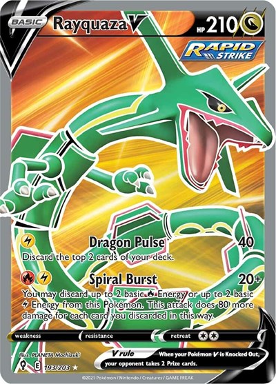 Rayquaza V - (193/203) - SWSH07: Evolving Skies - (Ultra Rare)