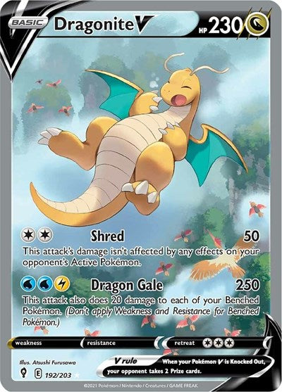 Dragonite V (Alternate) - (192/203) - SWSH07: Evolving Skies - (Ultra Rare)