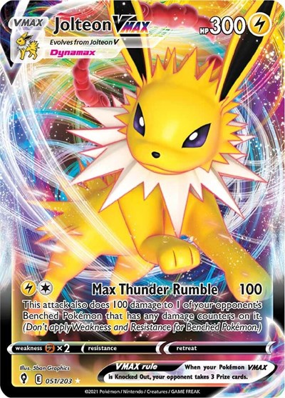 Jolteon VMAX - (051/203) - SWSH07: Evolving Skies - (Ultra Rare)