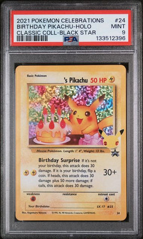 PSA 9 - Celebrations - Birthday Pikachu #24