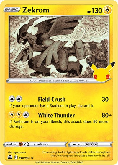 Zekrom - (010/025) - Celebrations - (Holo Rare)