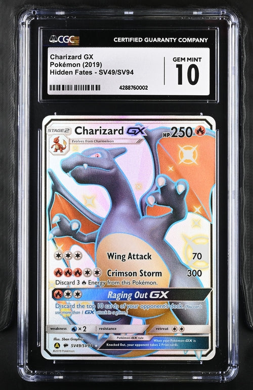 CGC  10 - Hidden Fates - Charizard GX