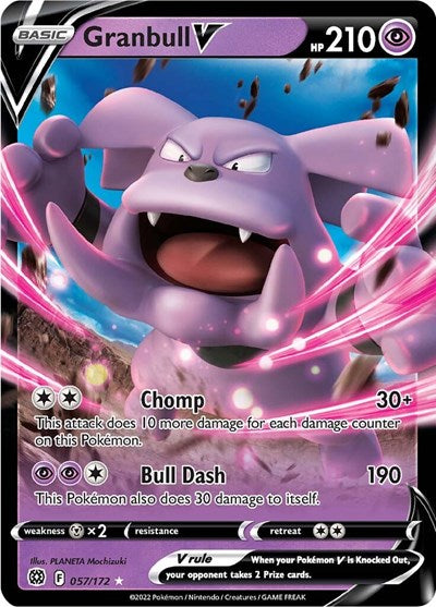 Granbull V - (057/172) - SWSH09: Brilliant Stars - (Ultra Rare)