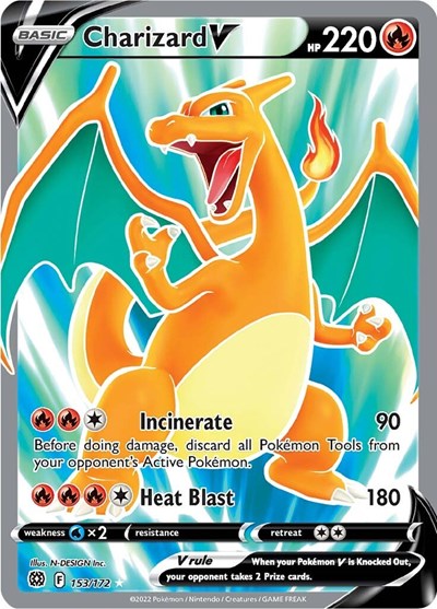 Charizard V - (153/172) - SWSH09: Brilliant Stars - (Ultra Rare)