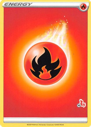 Fire Energy (Cinderace Stamp #10) [Battle Academy 2022]