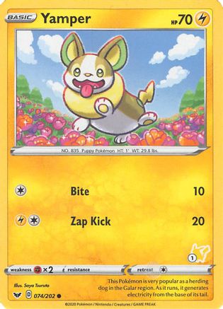 Yamper (074/202) (Pikachu Stamp